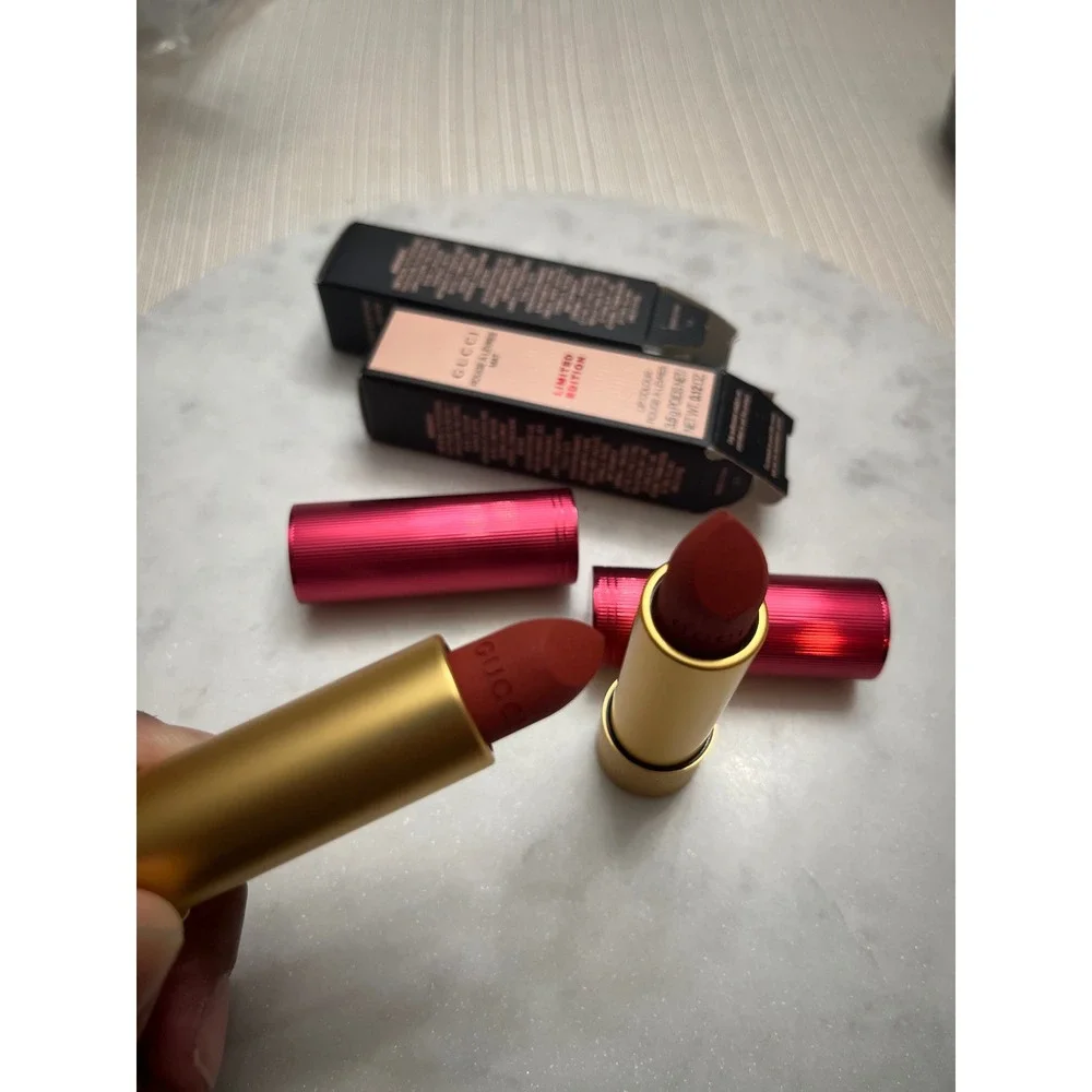 Gucci Rouge a Levres Lipstick Matte 505 Janet Rust Limited Edition Lip 3.5g x 2